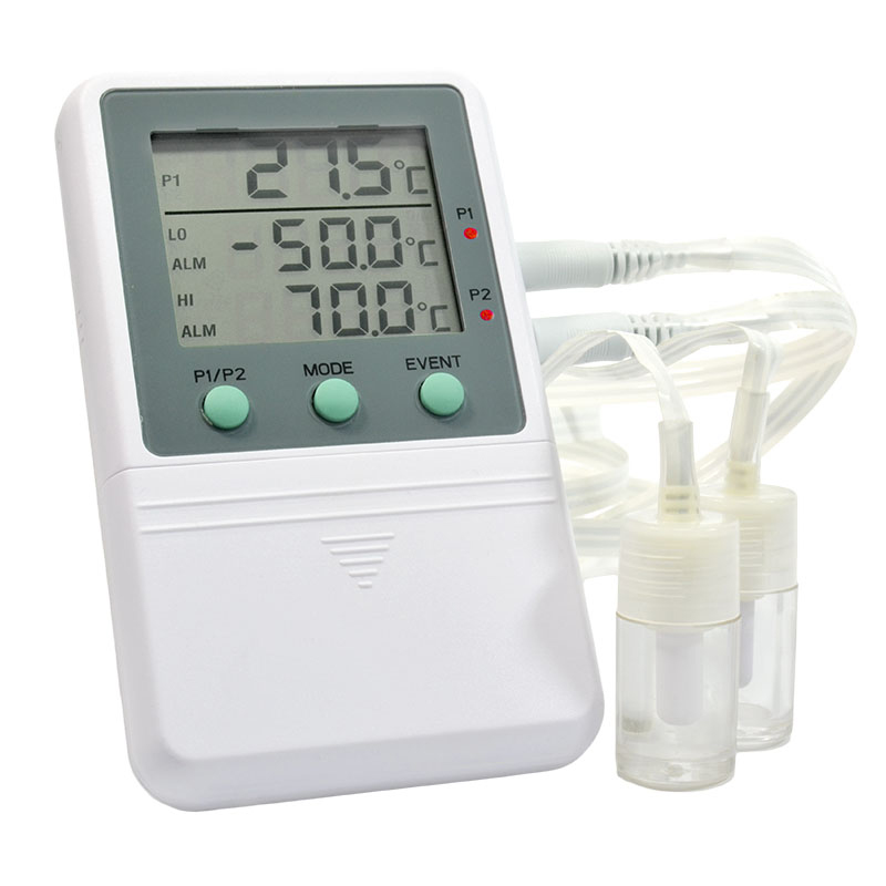 Fridge/Freezer Dual Probe – Time/Date/Stamp Digital Vaccine Bottle Thermometer images