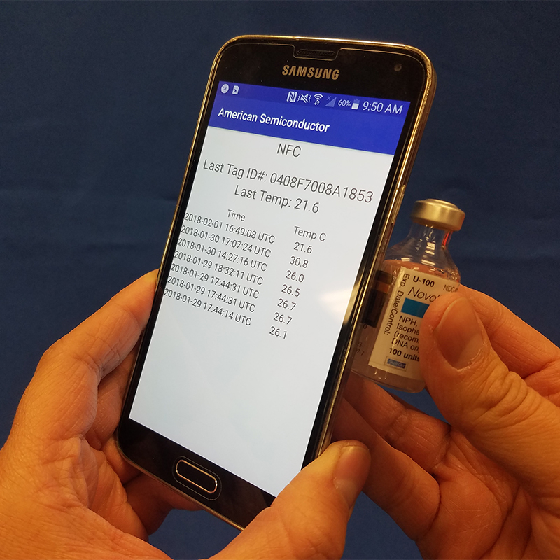NFC Temperature Data Logger LABELS W/Smartphone App images
