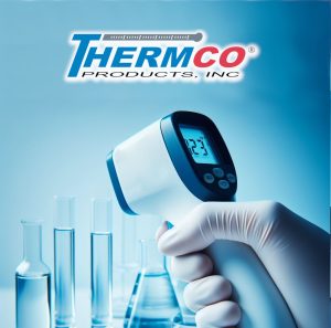 Digital Infrared Celsius Fahrenheit Thermometer in lab